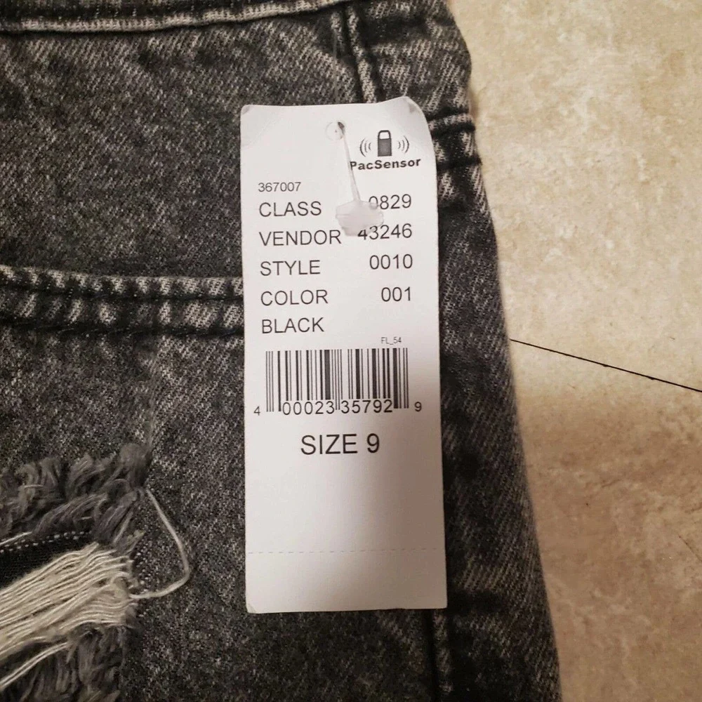 Lira Light Black Denim Shorts Size 9 Distressed Western CRTV SCTV NEW w TAGS NWT